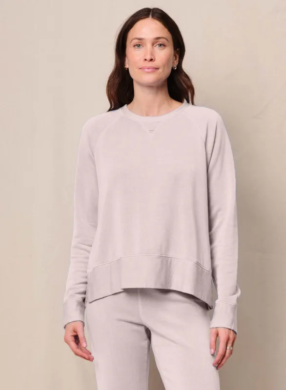 Softest Fleece Raglan Side Slit Sweatshirt in Softest Pink sold by Bailey 44