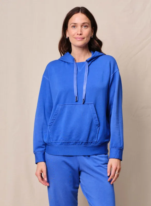 Softest Fleece Hood Pullover in Cobalt sold by Bailey 44