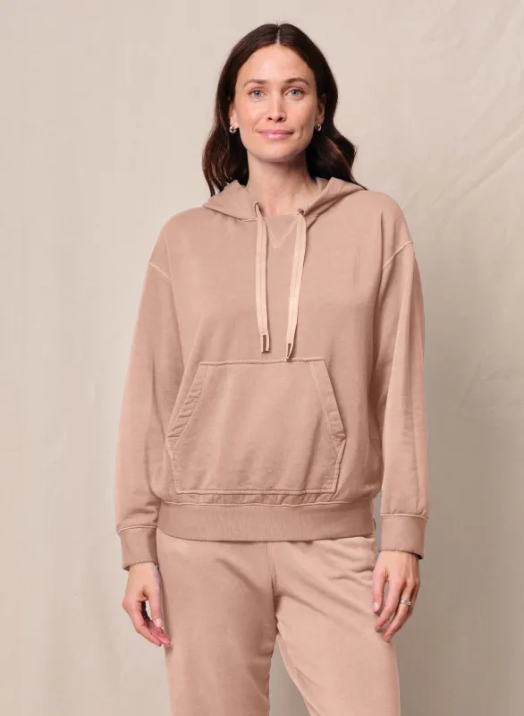 Softest Fleece Hood Pullover in Almond sold by Bailey 44