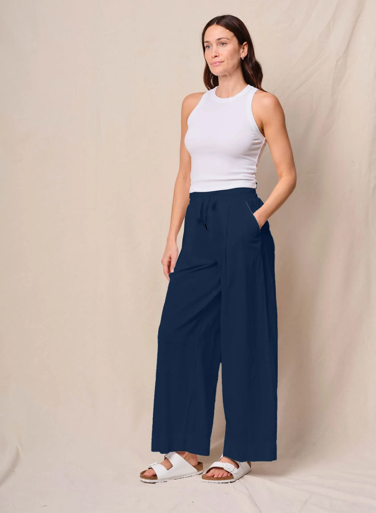 Voile Trouser in New Navy sold by Bailey 44 product image thumbnail 2