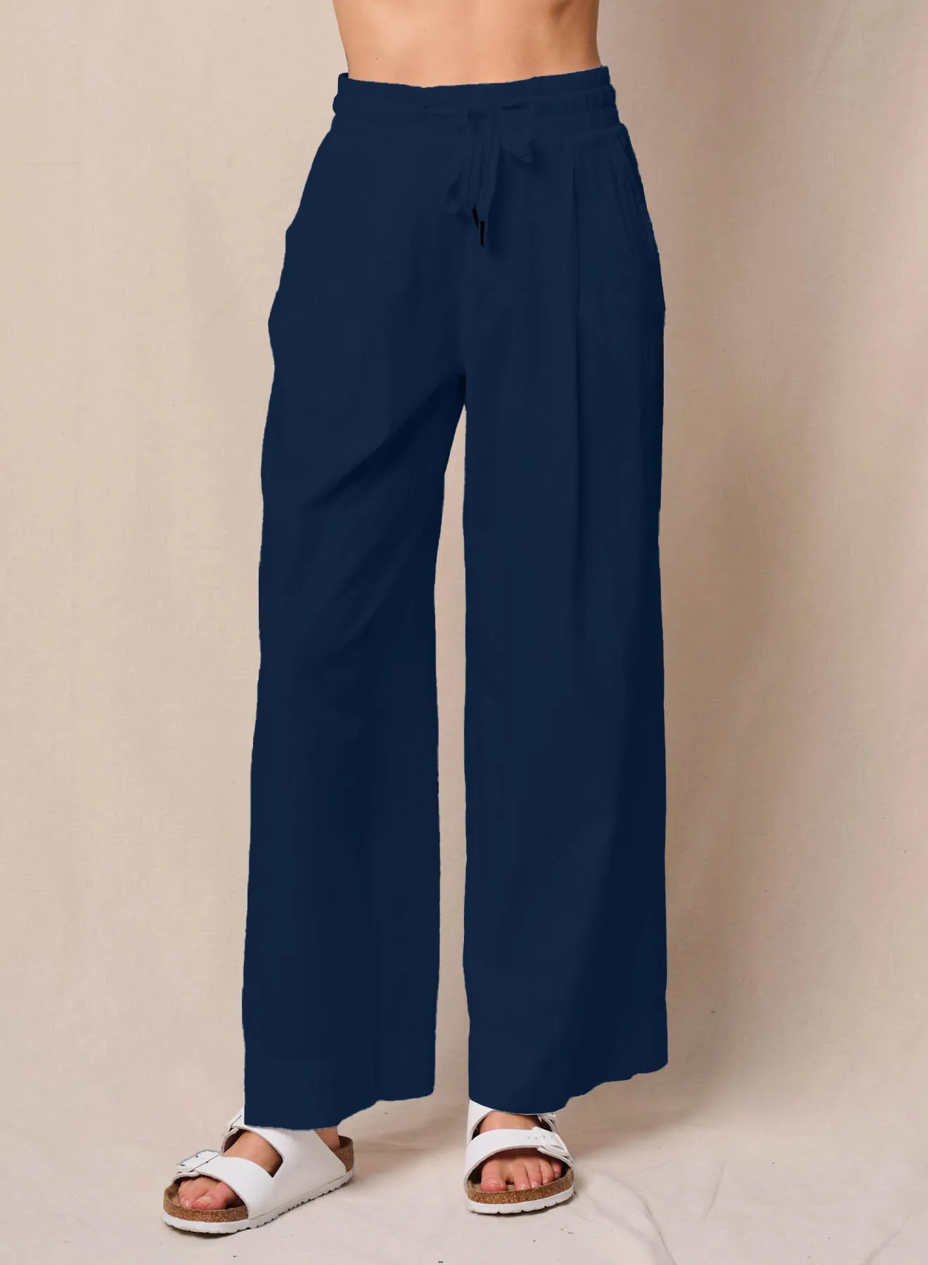Voile Trouser in New Navy sold by Bailey 44