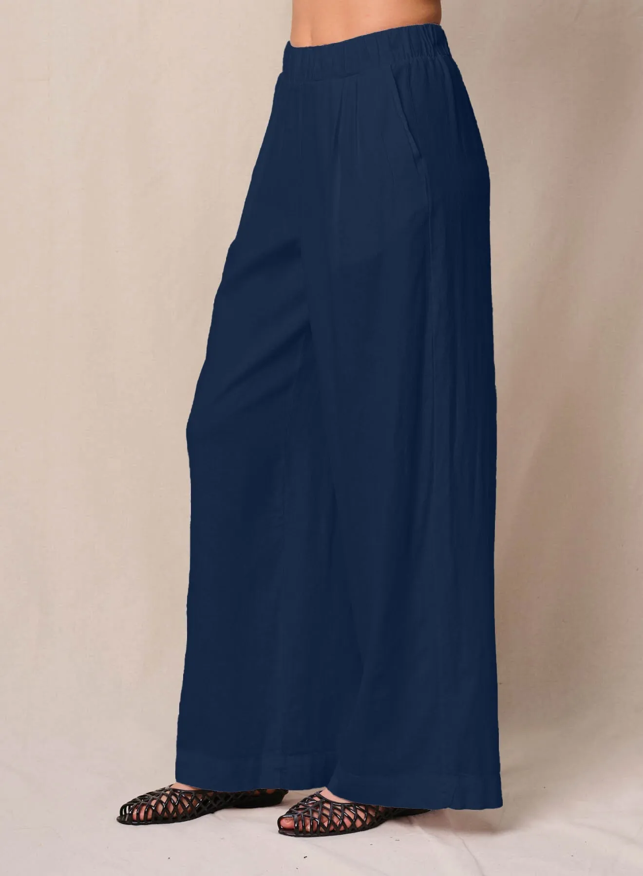 Linen Pull-On Trouser in New Navy sold by Bailey 44 product image thumbnail 2