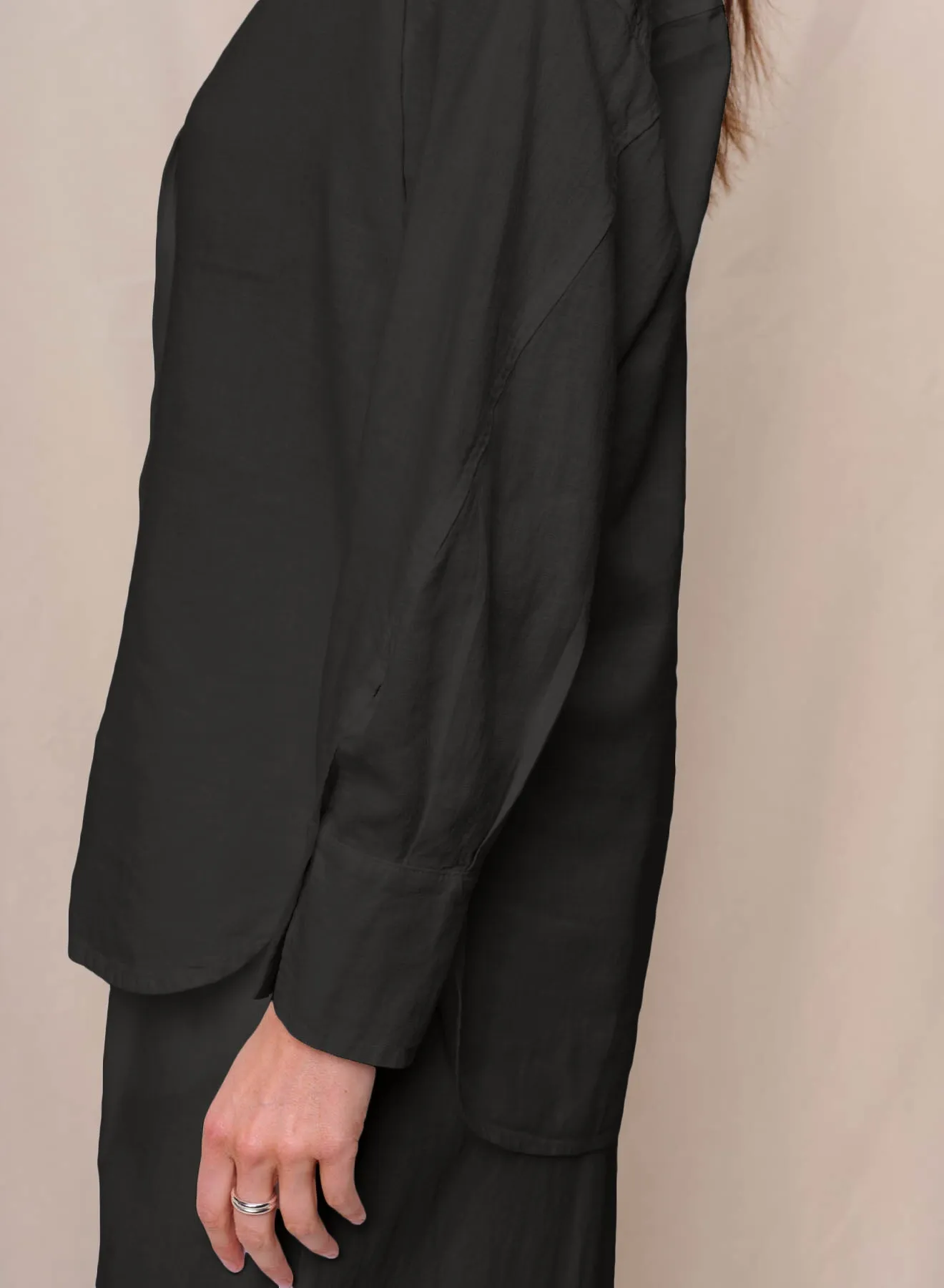 Linen Oversized Shirt in Black sold by Bailey 44 product image thumbnail 3
