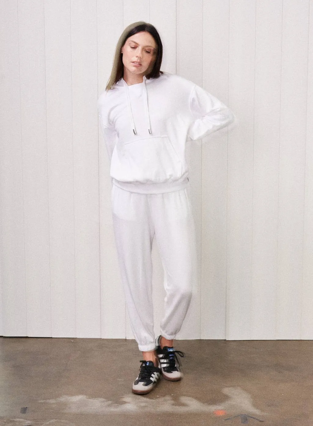 Softest Fleece Hoodie Pullover in White sold by Bailey 44 product image thumbnail 2