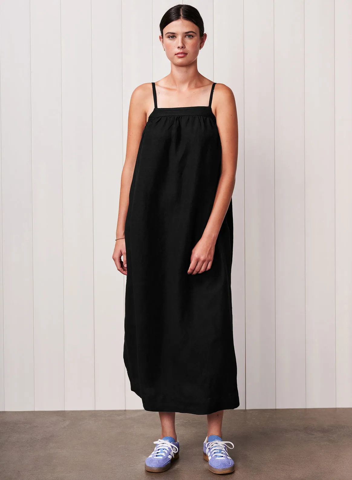 Linen A-Line Maxi Dress in Black sold by Bailey 44 product image thumbnail 2