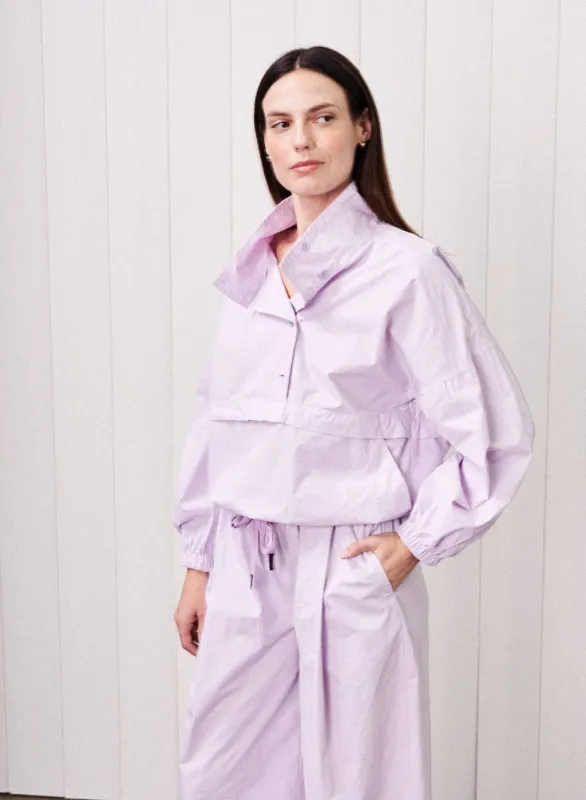 Fine Poplin Anorak in Lilac Mist sold by Bailey 44