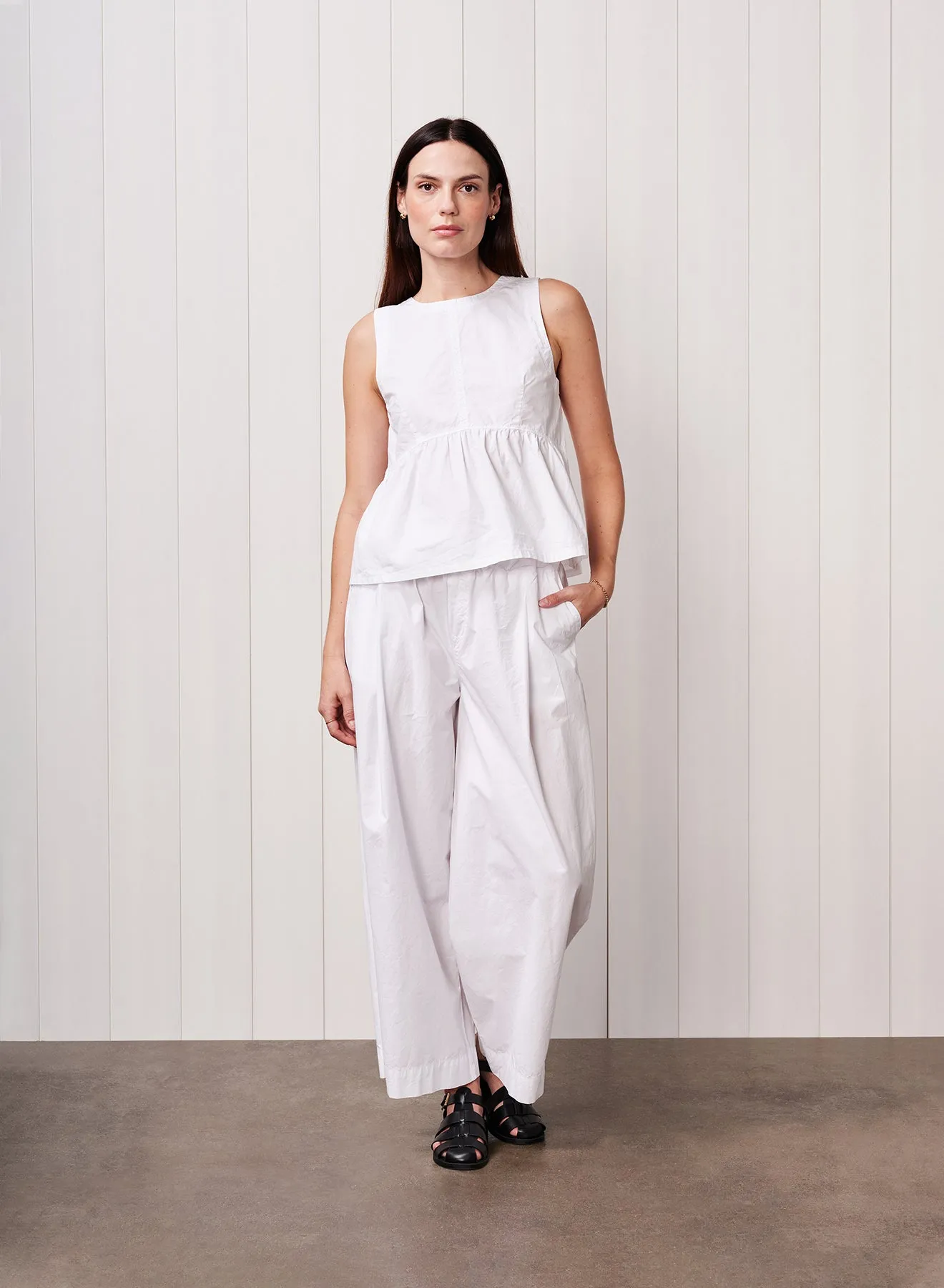 Fine Poplin Peplum in White sold by Bailey 44 product image thumbnail 2