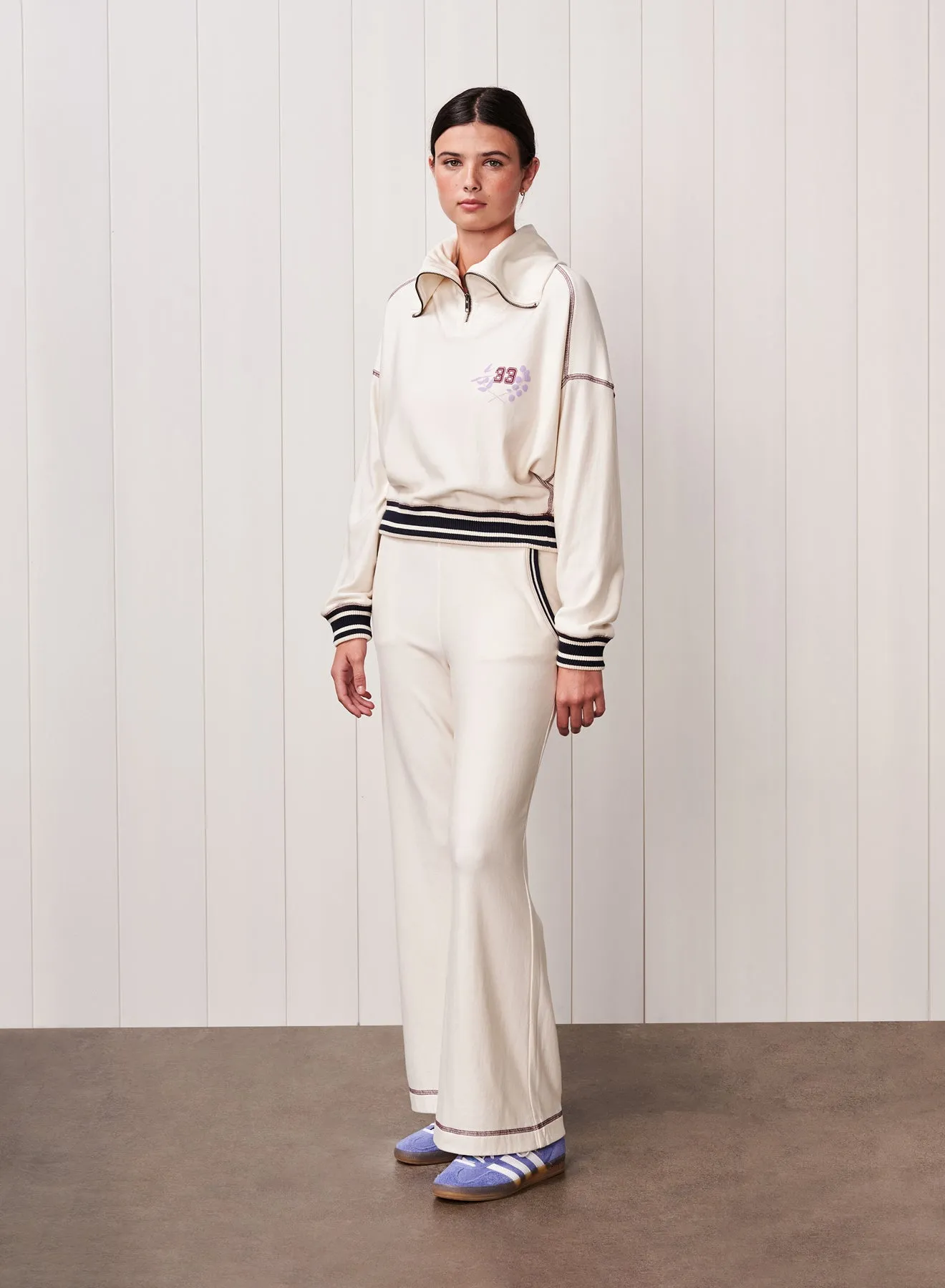 Softest Fleece Half Zip Pullover in Cream sold by Bailey 44 product image thumbnail 2