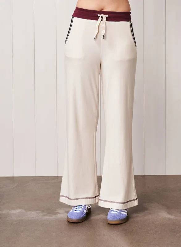 Softest Fleece Flare Sweatpant in Cream sold by Bailey 44