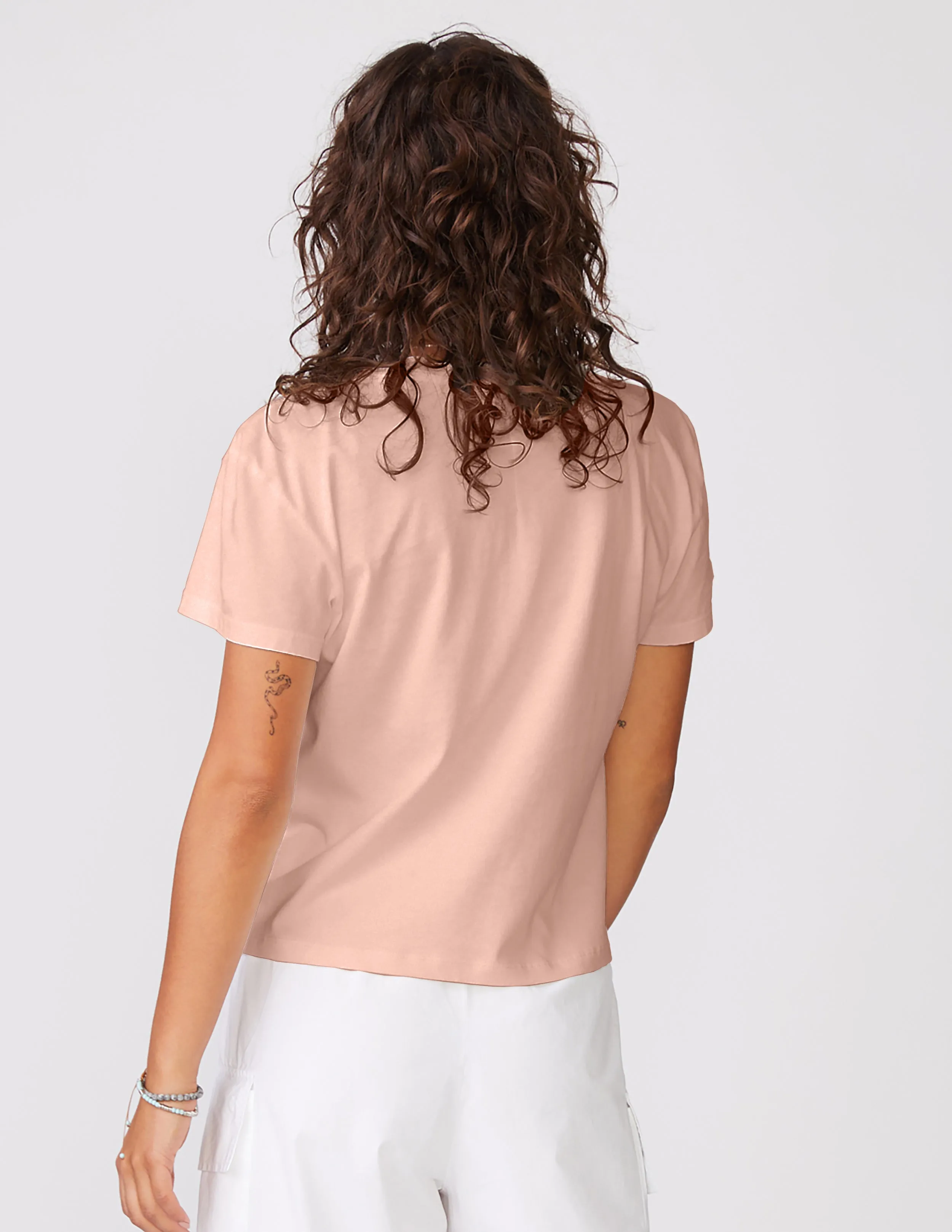 Cloud Jersey Short Sleeve Crew in Almond sold by Bailey 44 product image thumbnail 4