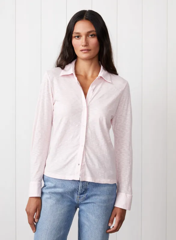 Supima Slub Shirt in Pink Tint made by Bailey 44
