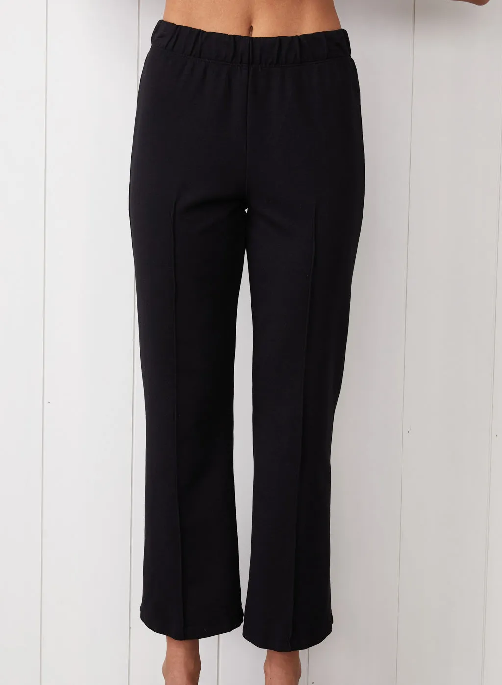 Ponte Flare Pant in Black sold by Bailey 44