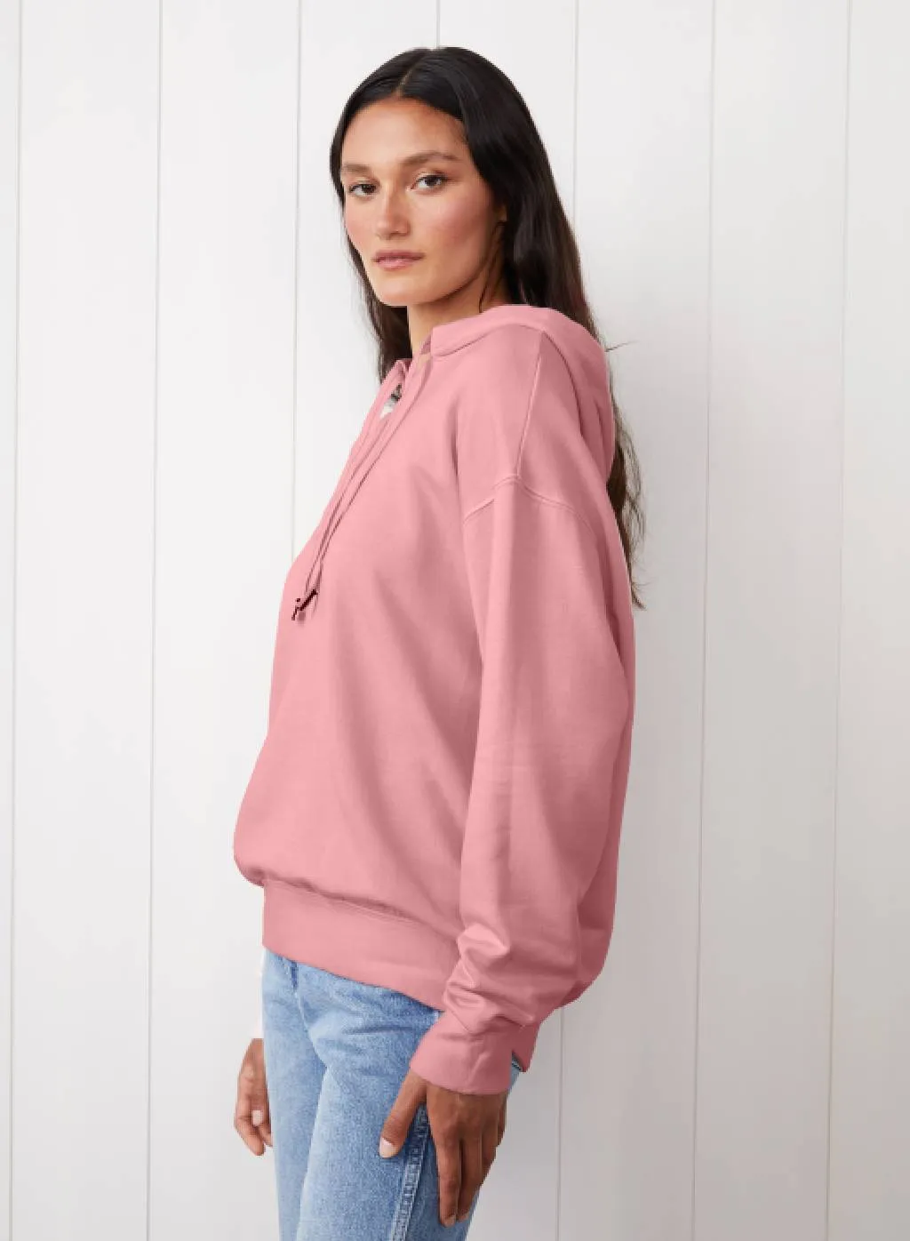 Softest Fleece Hoodie in Turkish Rose sold by Bailey 44 product image thumbnail 2