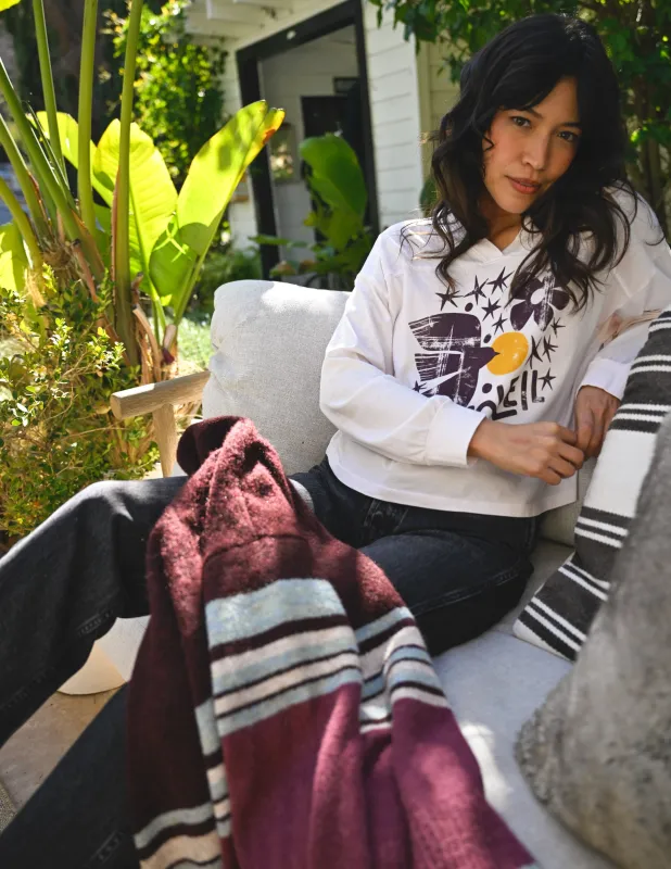 Sundry Soleil Fildside Long Sleeve Tee in Oyster sold by Bailey 44