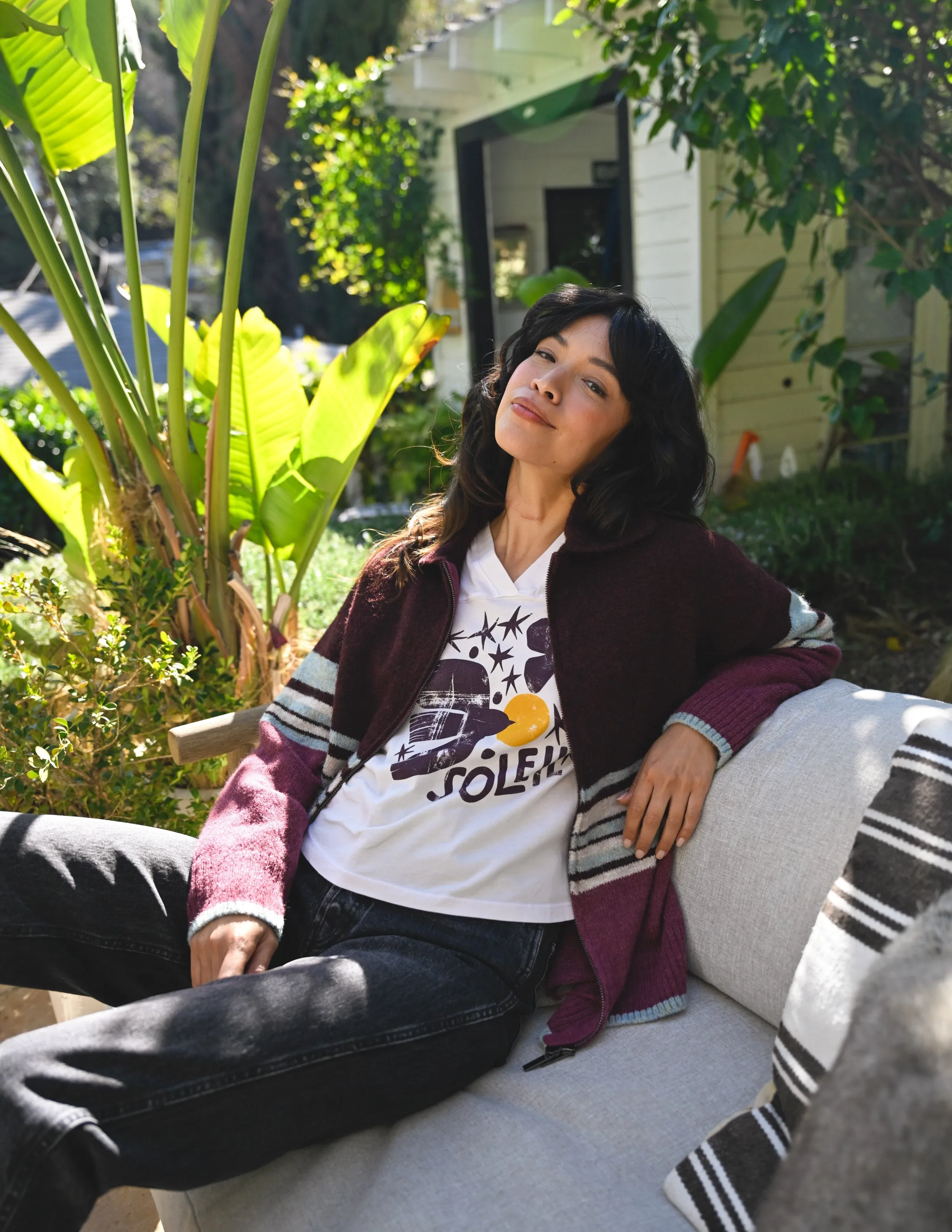 Sundry Soleil Fildside Long Sleeve Tee in Oyster sold by Bailey 44 product image thumbnail 2