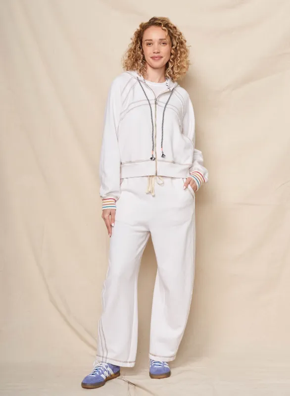 Sundry Raw Seamed Horizon Hoodie in Oyster sold by Bailey 44