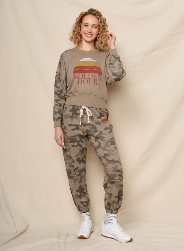 Sundry Golden Hour Dolman Sweatshirt in Fern made by Sundry