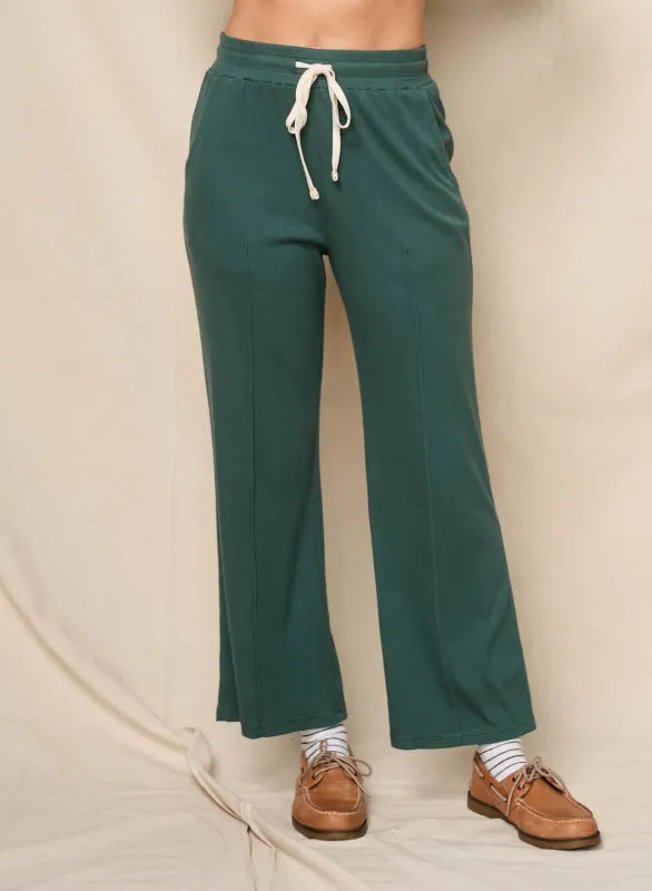 Sundry Pin Tuck Lounge Pant in Rainforest sold by Bailey 44