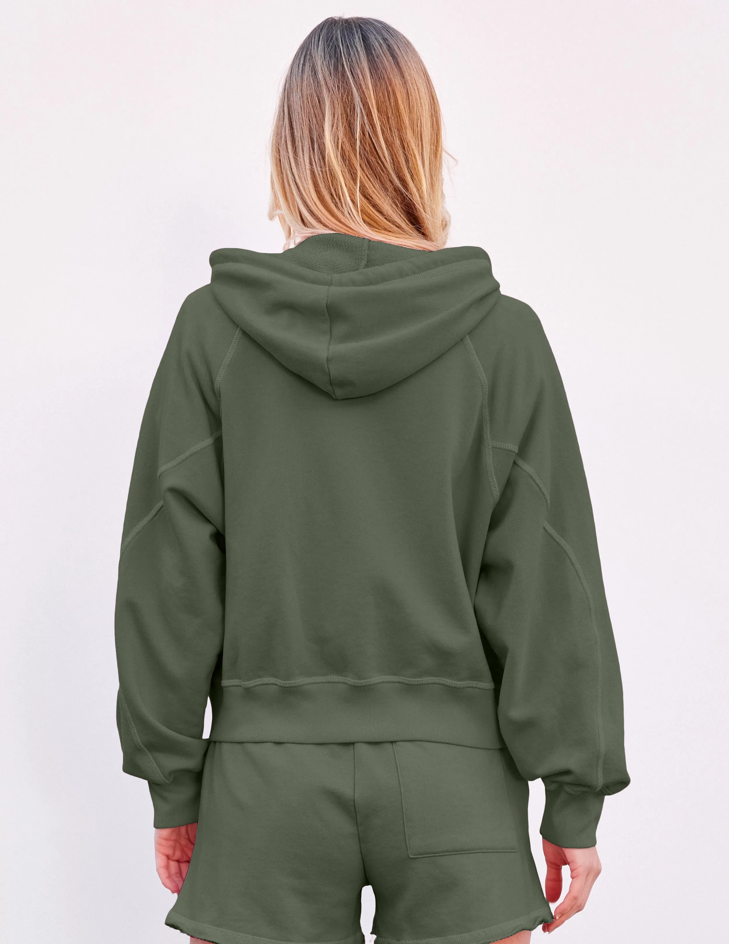 Sundry Horizon Zip Hoodie in Signature Green sold by Bailey 44 product image thumbnail 3