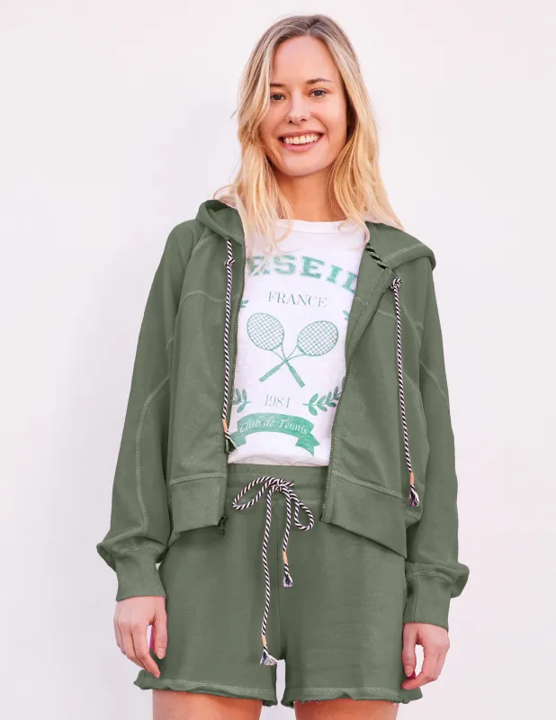 Sundry Horizon Zip Hoodie in Signature Green sold by Bailey 44