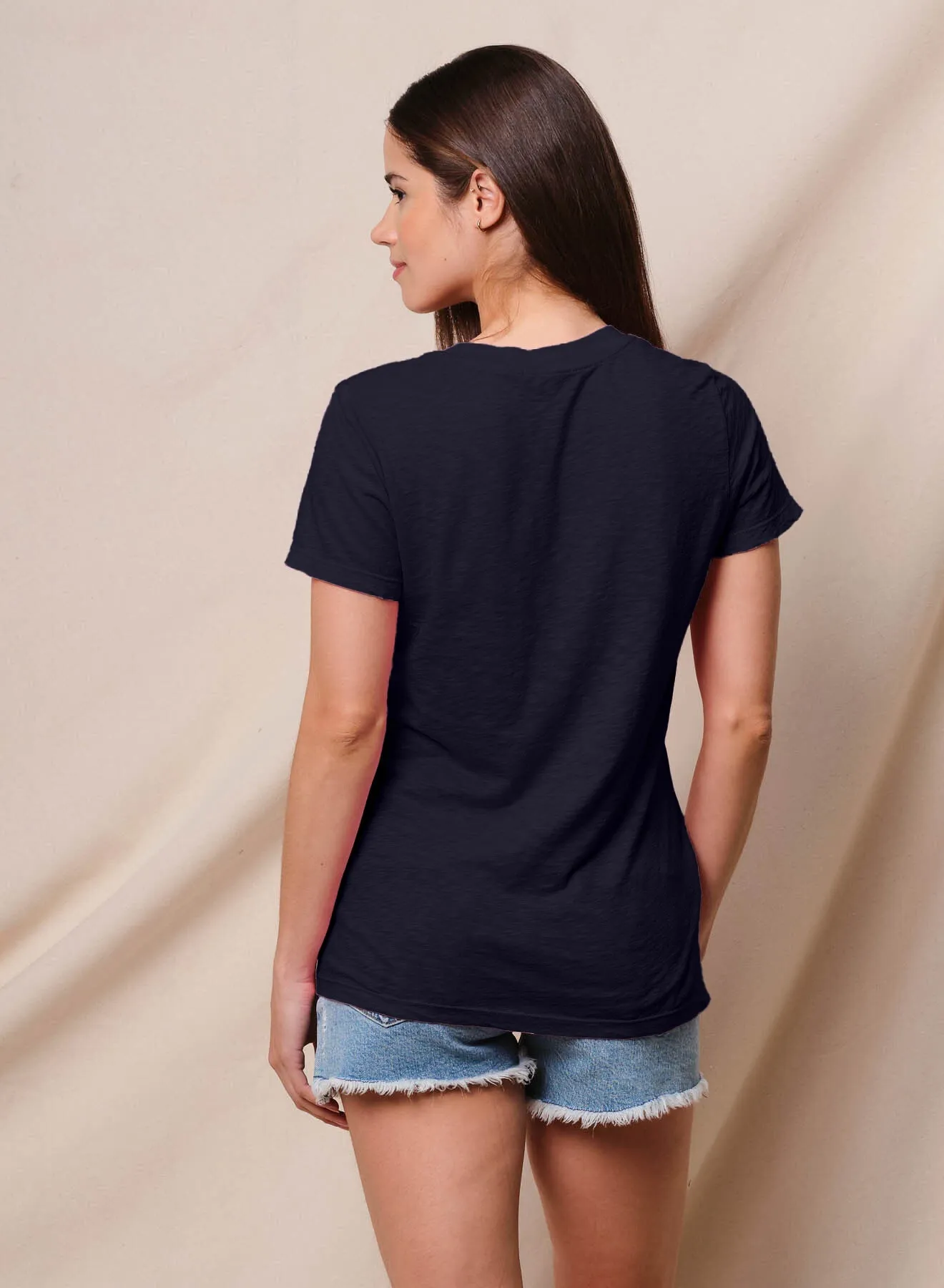 Sundry Deep V-Neck Tee in Deep Navy sold by Bailey 44 product image thumbnail 2