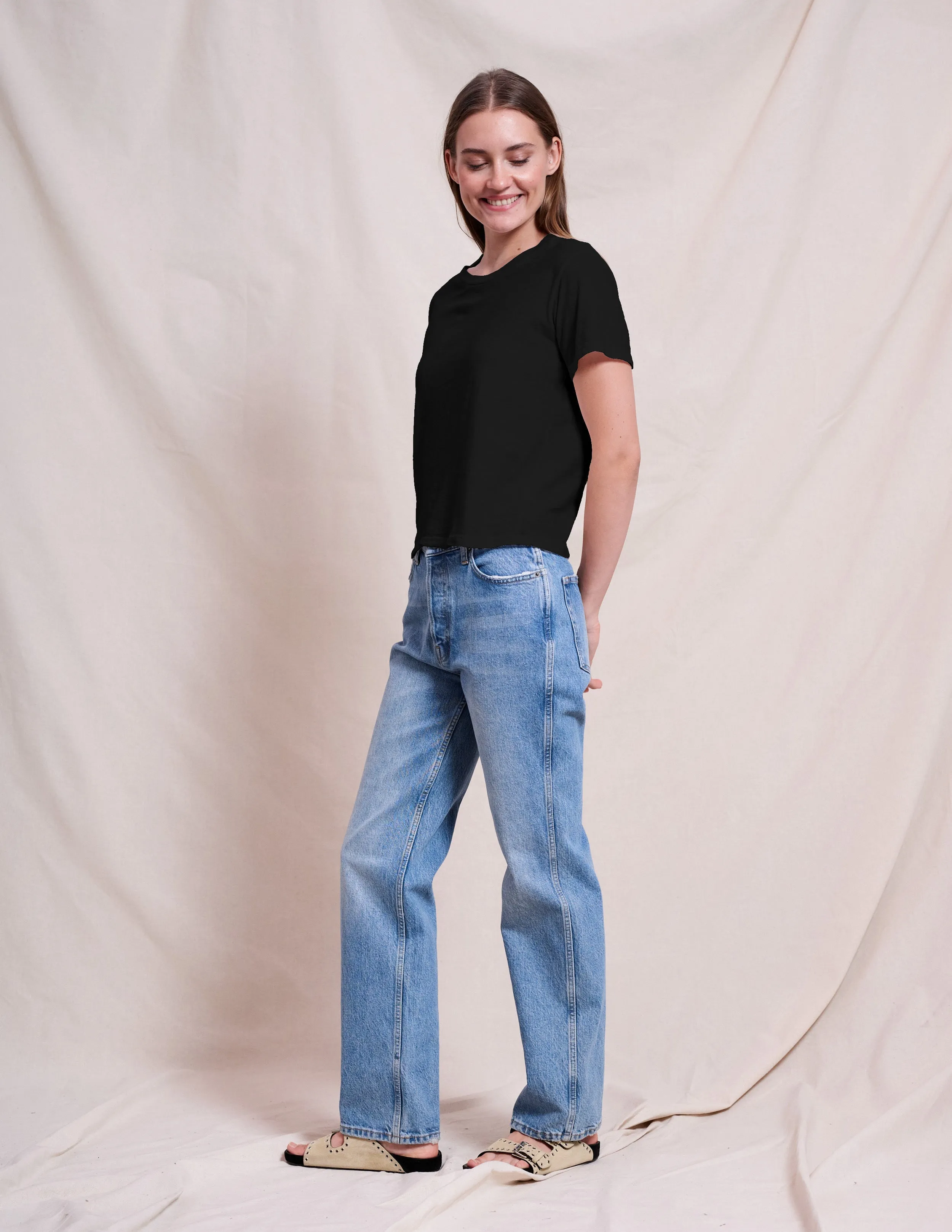 Sundry Crew Neck Tee in Black sold by Bailey 44 product image thumbnail 2