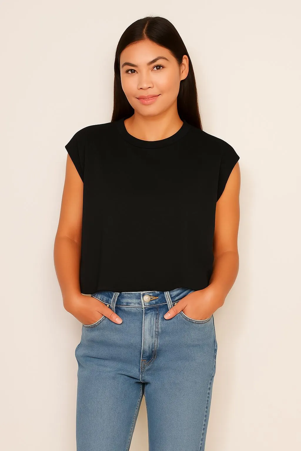 Sundry Muscle Tank in Black sold by Bailey 44 product image thumbnail 2