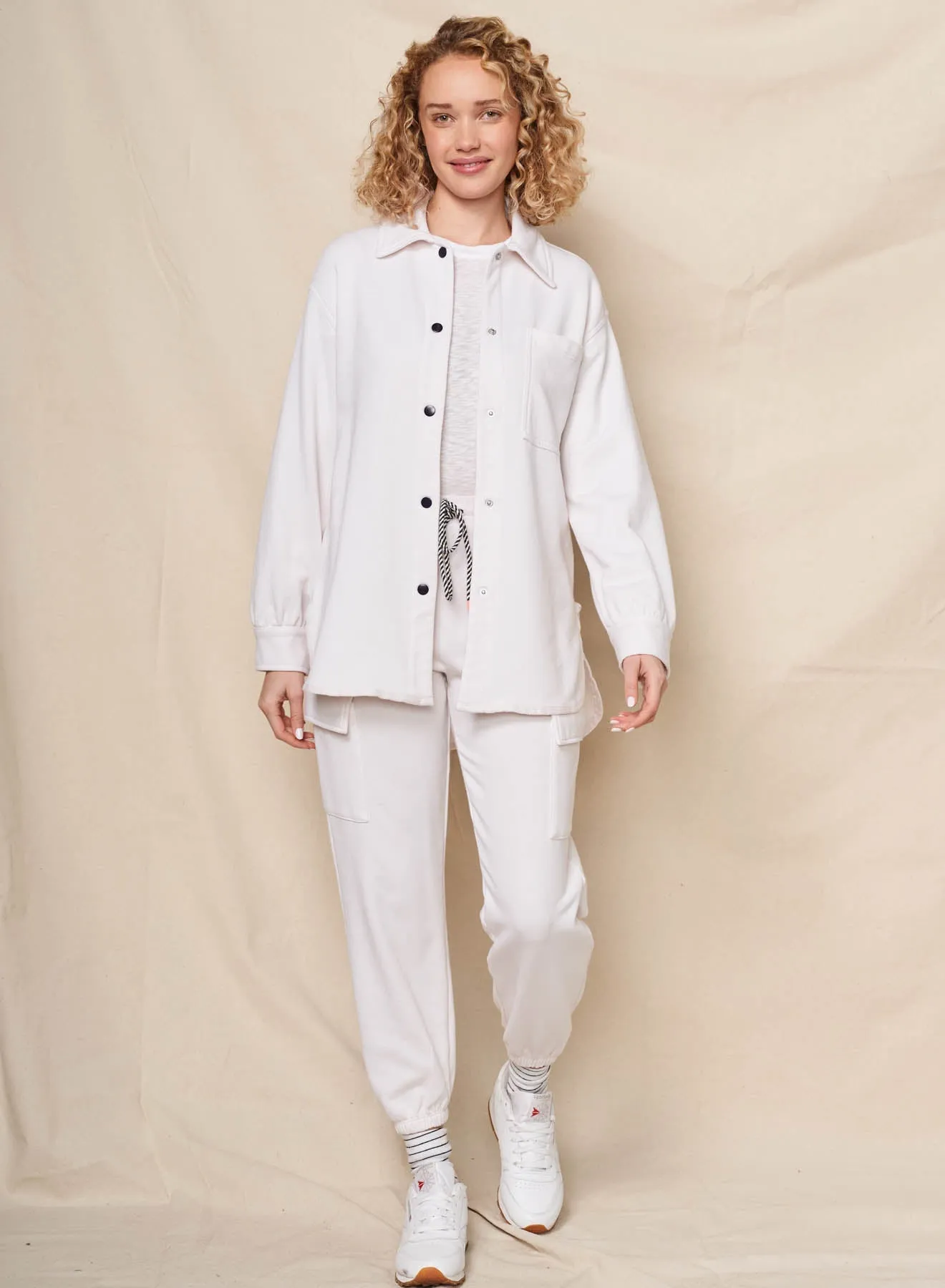 Sundry More Sundays Shacket in Oyster sold by Bailey 44