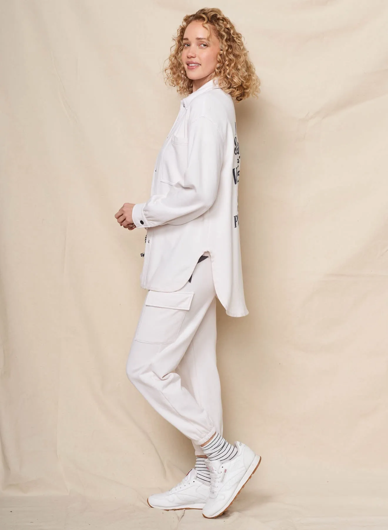 Sundry More Sundays Shacket in Oyster sold by Bailey 44 product image thumbnail 3