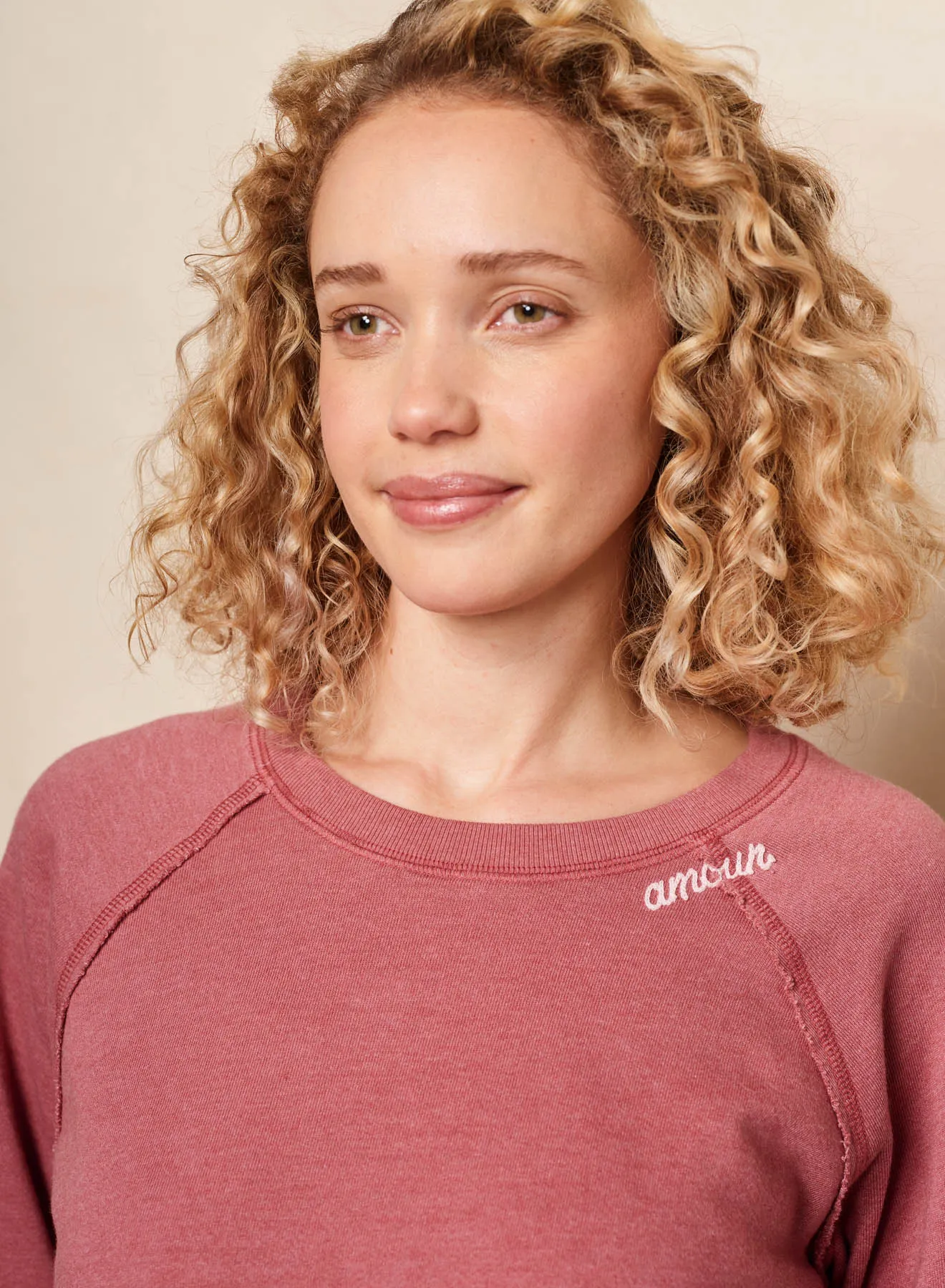 Sundry Amour Embroidery Sweatshirt in Tibet Red sold by Bailey 44 product image thumbnail 2