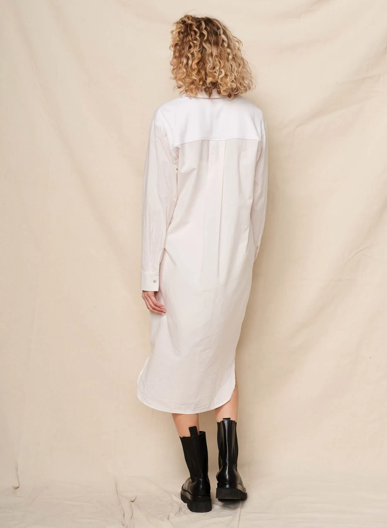 Sundry Mixed Media Shirt Dress in Oyster sold by Bailey 44 product image thumbnail 3