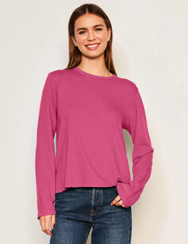 Sundry Long Sleeve Crew in Cranberry sold by Bailey 44