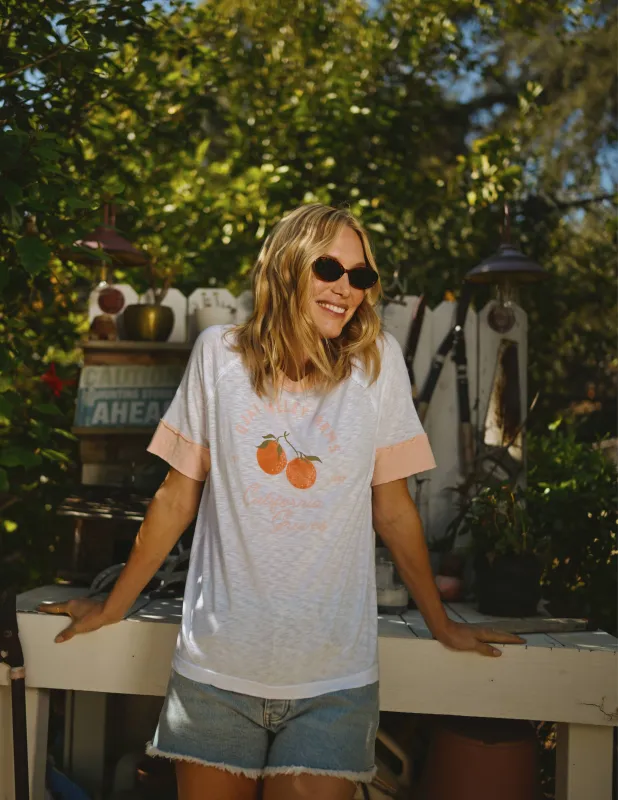 Sundry Ojai Boyfriend Tee in Optic White sold by Bailey 44