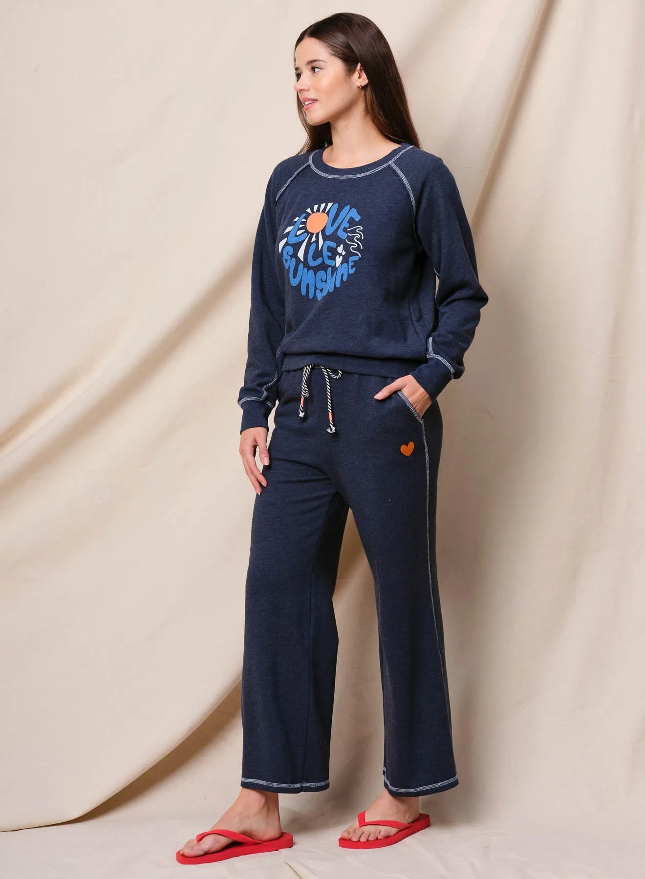 Sundry Sunshine Raglan Sweatshirt in Deep Navy sold by Bailey 44 product image thumbnail 2