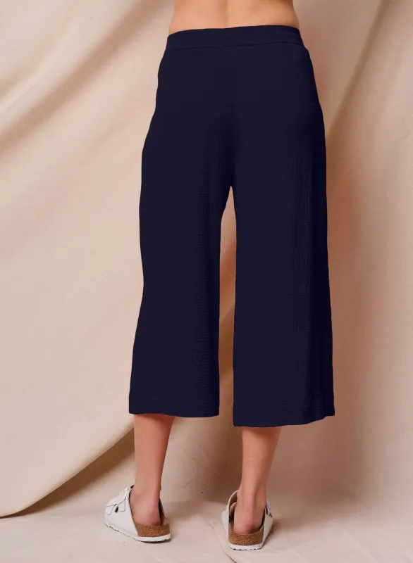 Sundry Gauze Culottes in Deep Navy sold by Bailey 44