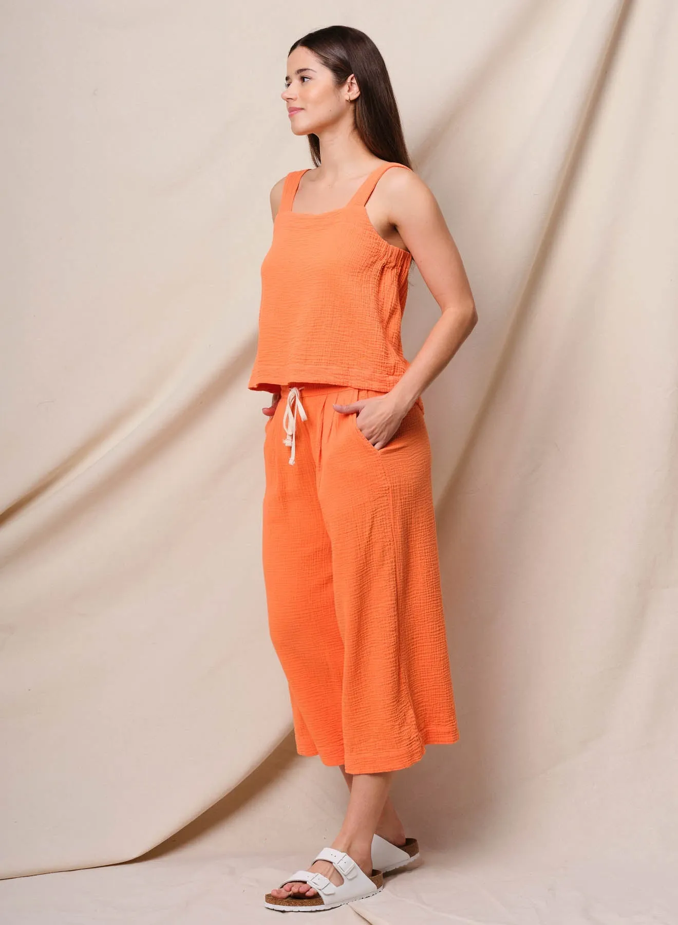 Sundry Cross Back Swing Top in Blaze Orange sold by Bailey 44 product image thumbnail 2