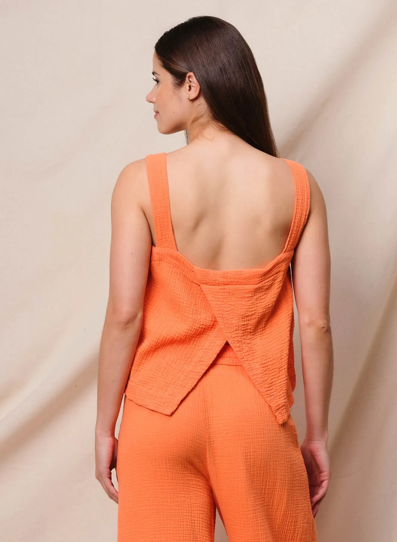 Sundry Cross Back Swing Top in Blaze Orange sold by Bailey 44 product image thumbnail 3