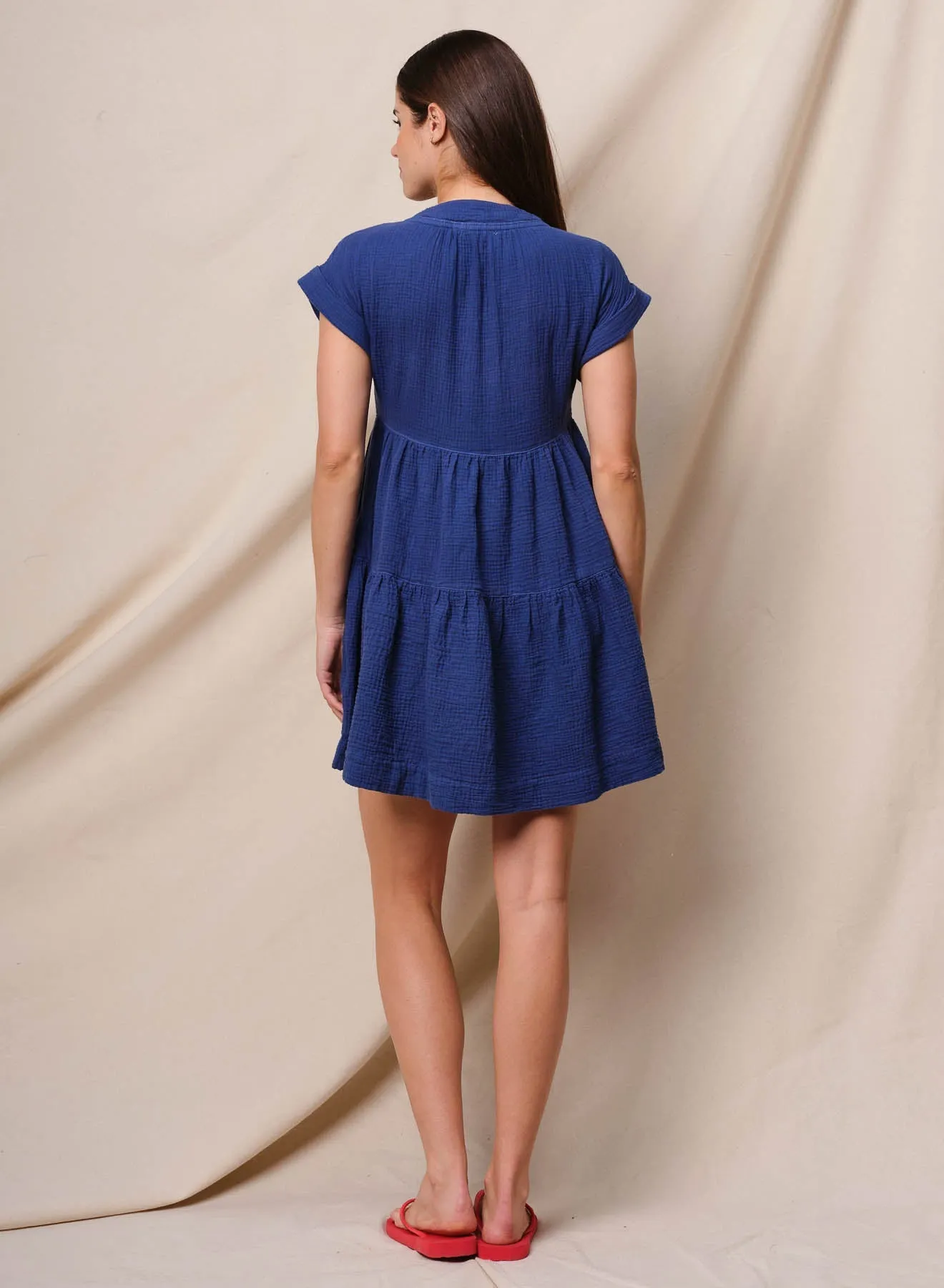 Sundry Gauze Tiered Dress in Midnight sold by Bailey 44 product image thumbnail 3
