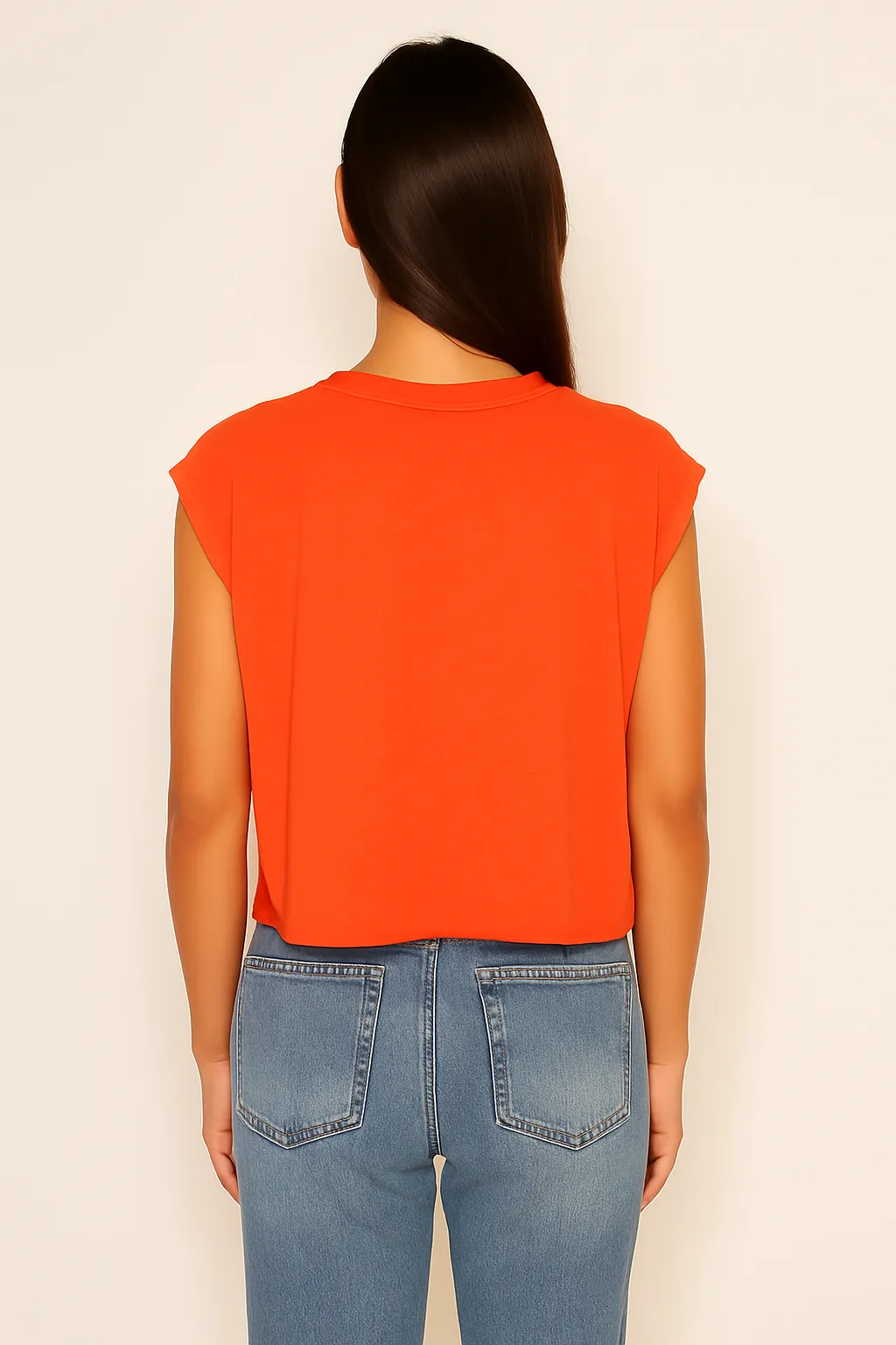 Sundry Muscle Tank in Bright Coral sold by Bailey 44 product image thumbnail 3