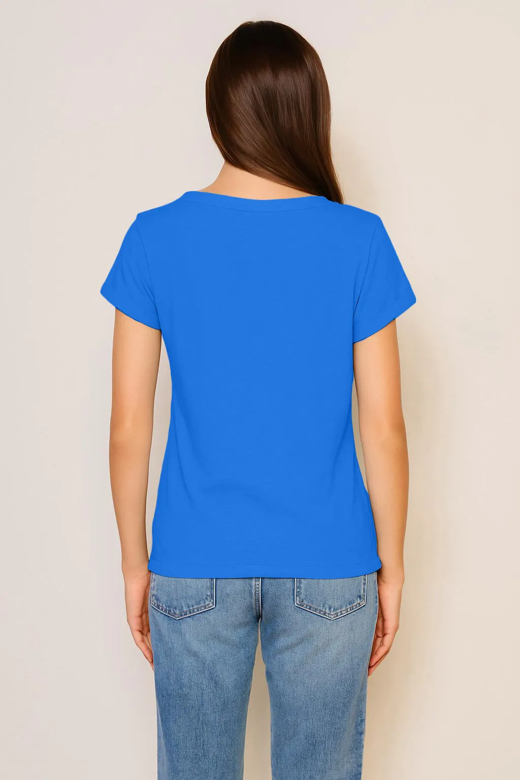Sundry Rolled Sleeve Tee in Lagoon Blue sold by Bailey 44 product image thumbnail 3