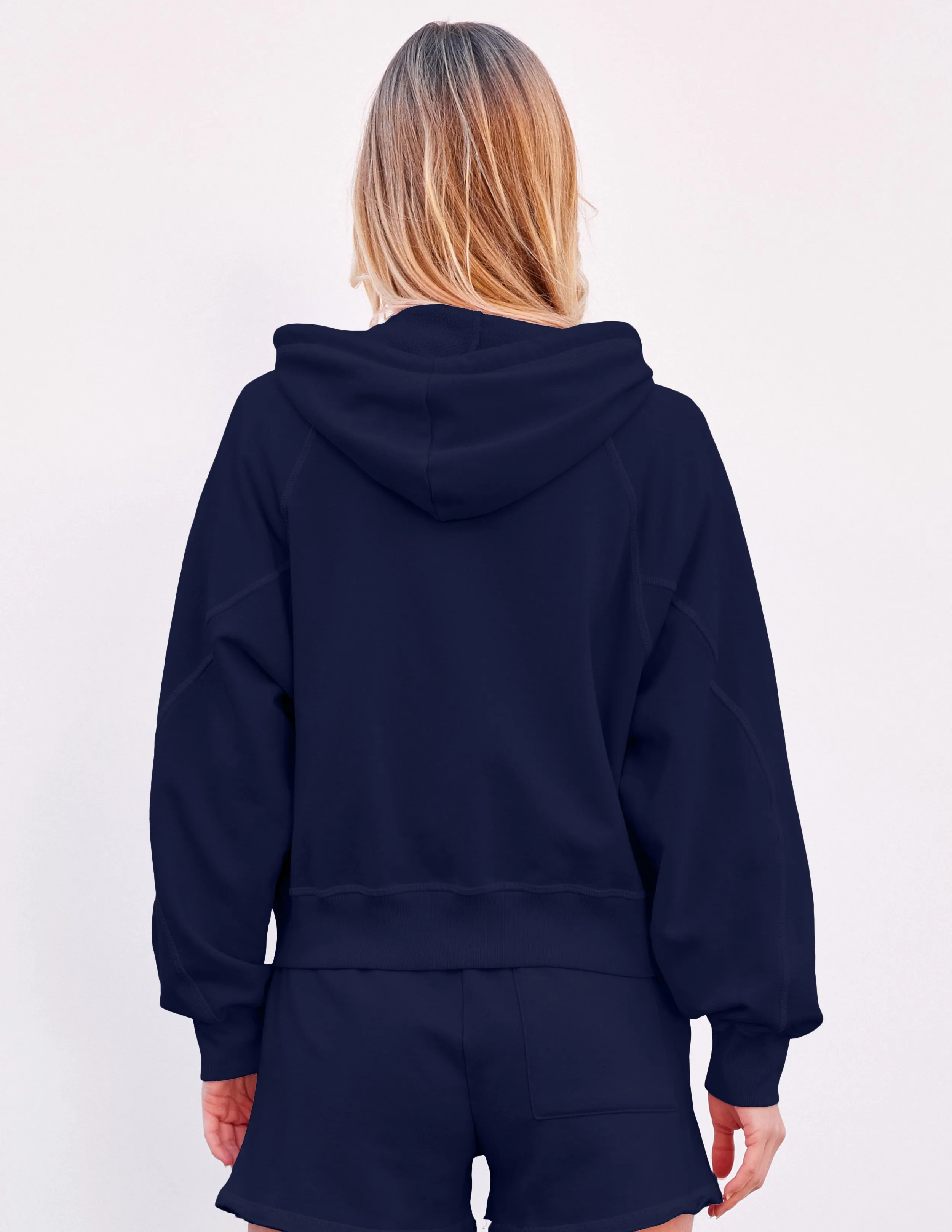 Sundry Horizon Zip Hoodie in Deep Navy sold by Bailey 44 product image thumbnail 4