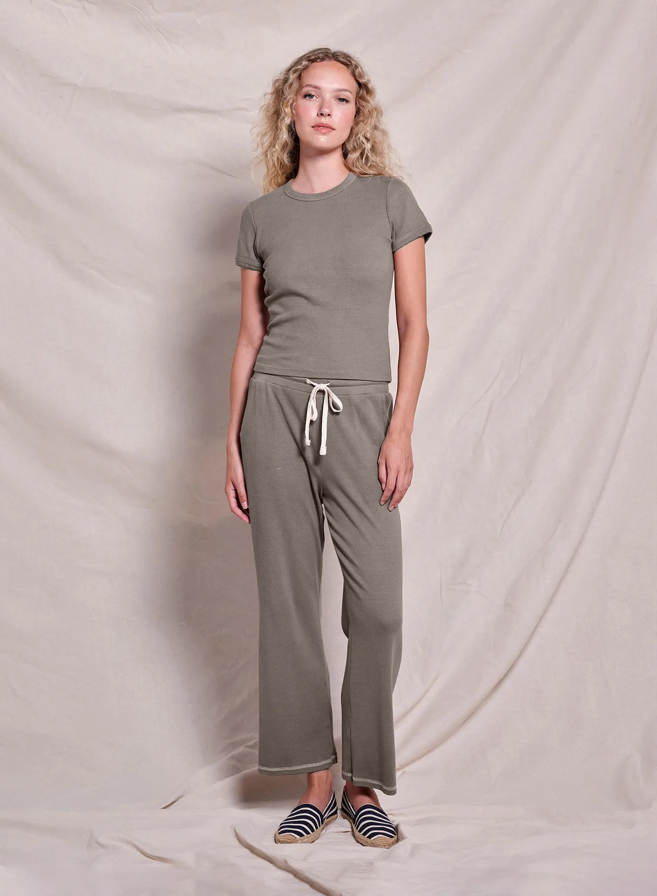 Sundry Shrunken Tee in Fern sold by Bailey 44