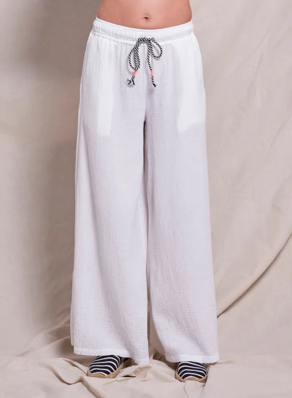 Sundry Wide Leg Pant in Optic White sold by Bailey 44