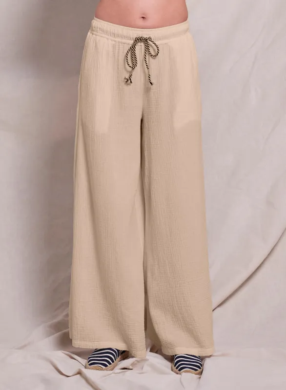 Sundry Wide Leg Pant in Taupe sold by Bailey 44
