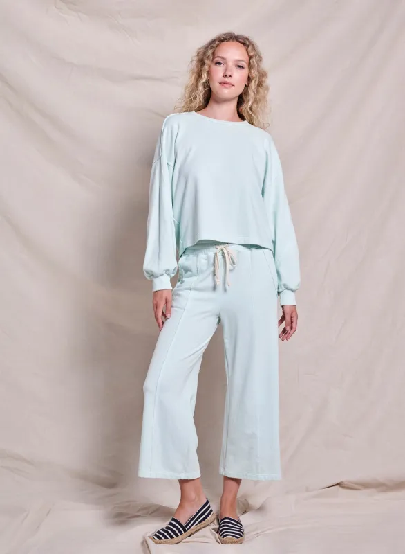 Sundry Raw Seamed Sweatshirt in Sheer Blue sold by Bailey 44