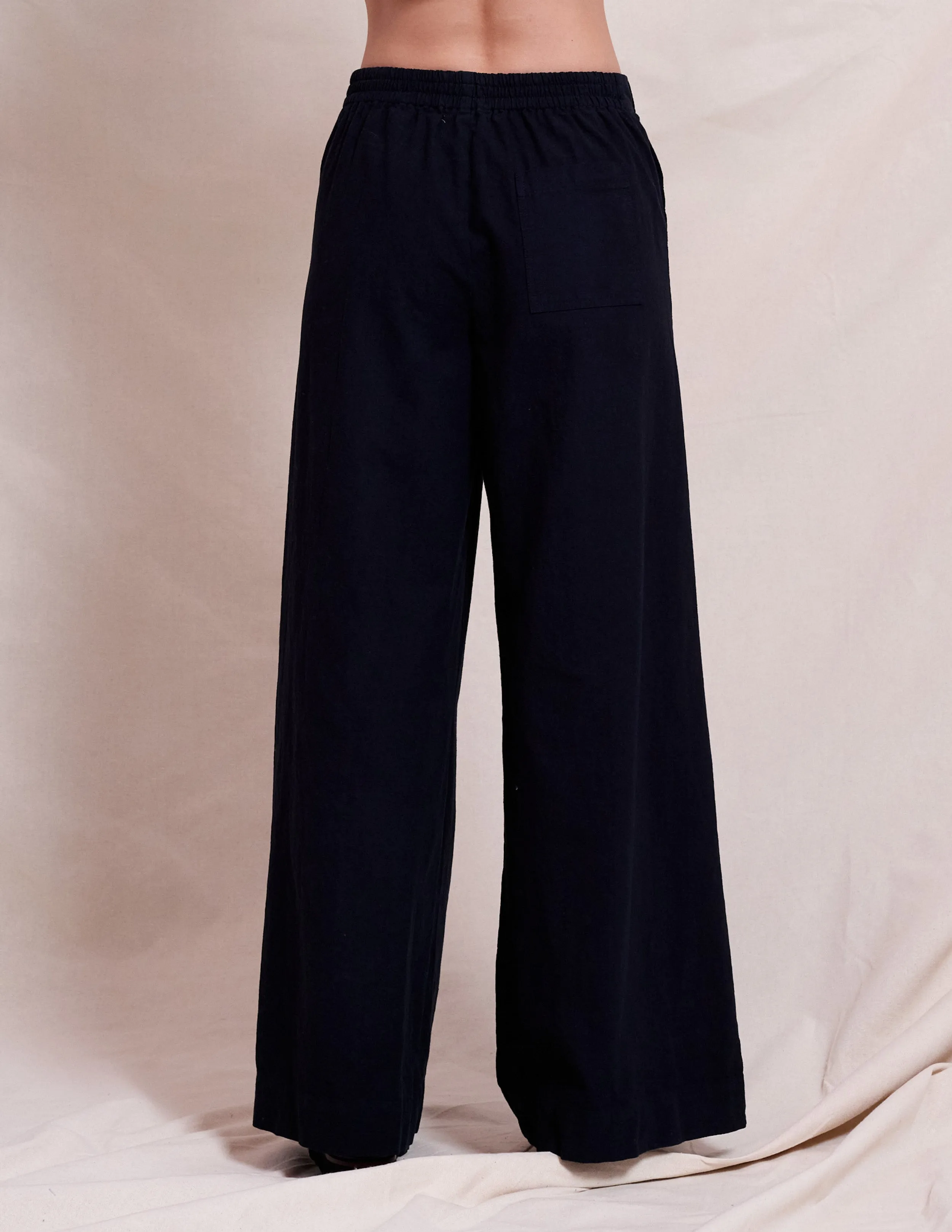 Sundry Lace Up Wide Leg Pant in Deep Navy sold by Bailey 44 product image thumbnail 3