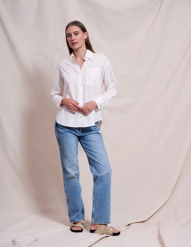 Sundry Classic Shirt in Optic White sold by Bailey 44