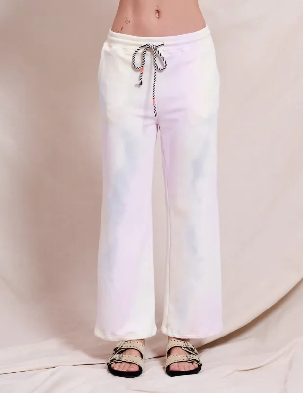 Sundry Tie Dye Pant in Optic White sold by Bailey 44