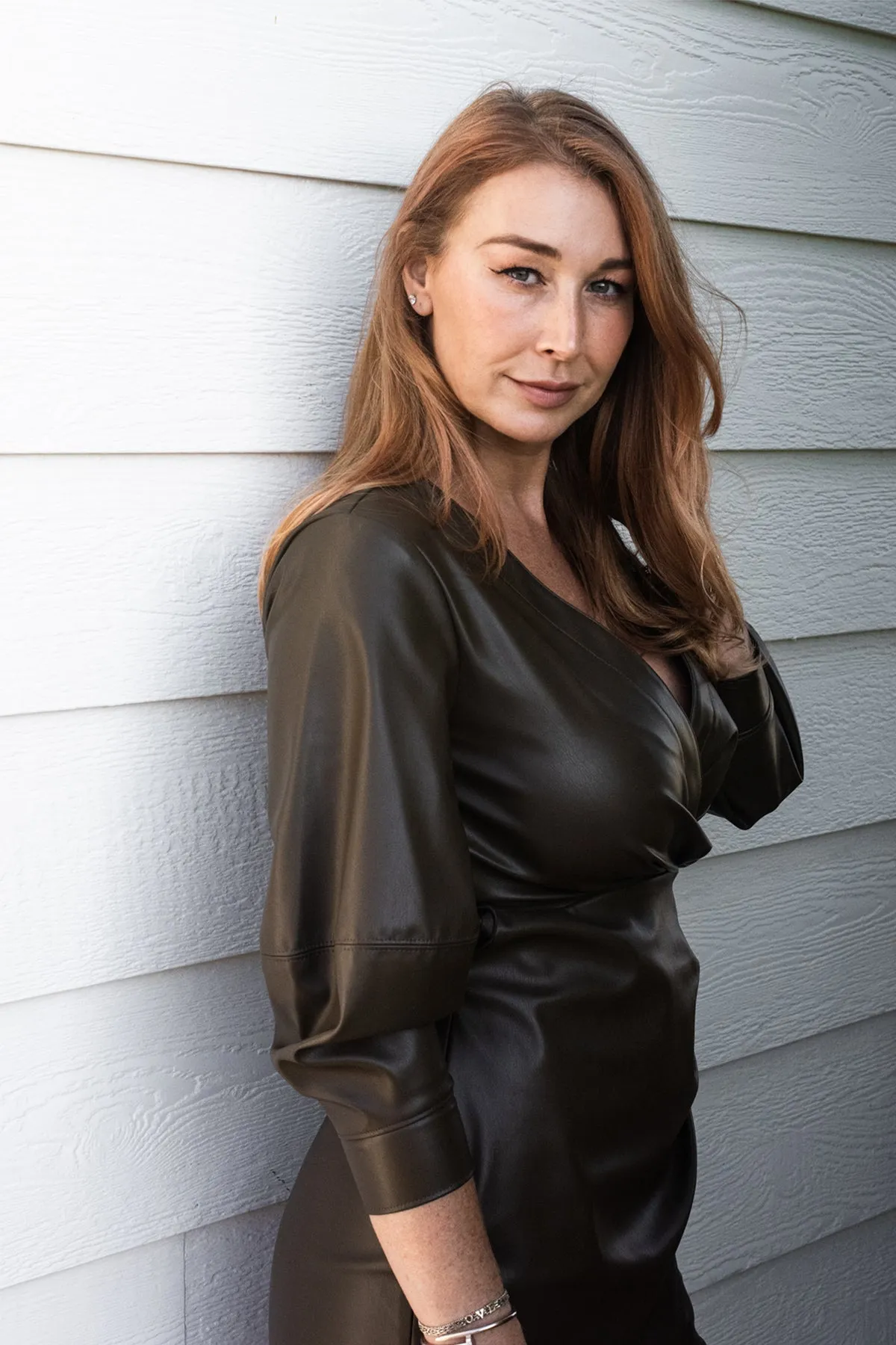 Bailey 44 Karini Vegan Leather Dress In Bark sold by Bailey 44