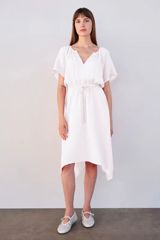 Sundry Handkerchief Hem Maxi in White sold by Bailey 44